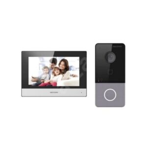 Hikvision Kit Visiophone IP – Interphone vidéo avec écran intérieur et platine extérieure