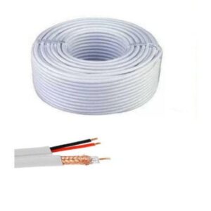 Câble Coaxial 100 m pour Caméra de Surveillance – Vidéo + Alimentation 12V