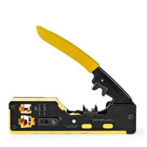 Pince à Sertir Professionnelle RJ45/RJ12 – Cat5/Cat6/Cat7