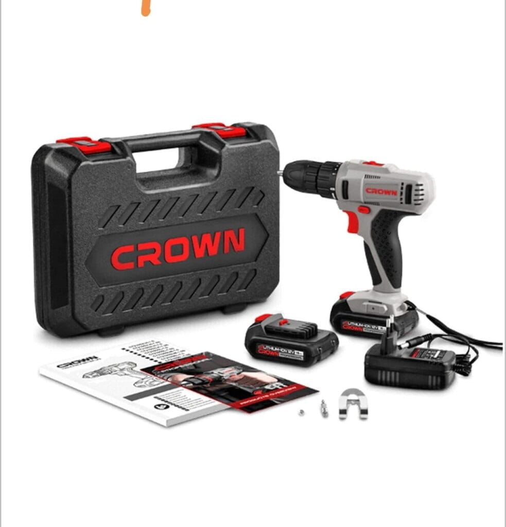 Visseuse Perceuse Sans Fil CROWN CT21052LH – 12 V – 10 mm – 1,5 Ah – Coffret BMC