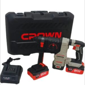 Perforateur SDS+ Sans Fil CROWN CT28015XS-4BMC – 2×20 V – 4,0 Ah – 2,8 J