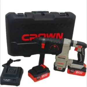 Perforateur SDS+ Sans Fil CROWN CT28015XS-4BMC – 2×20 V – 4,0 Ah – 2,8 J