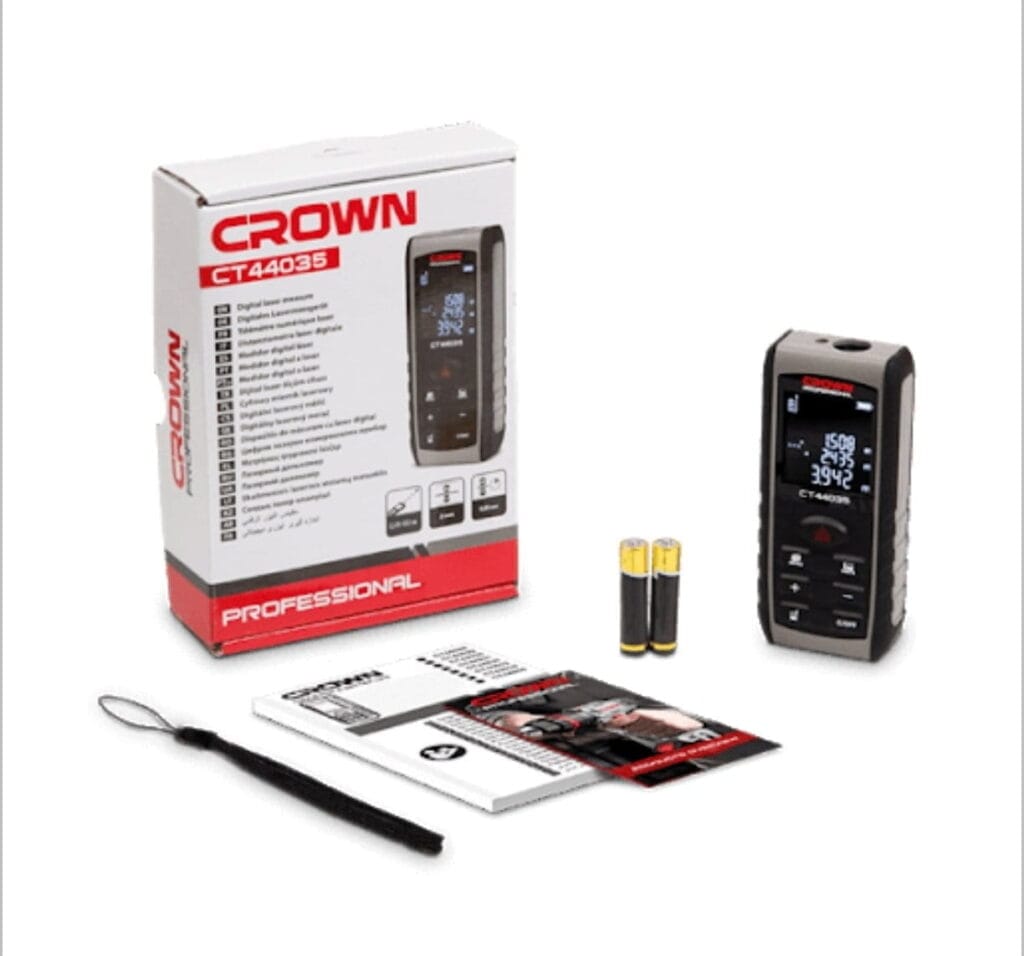 Télémètre Laser CROWN CT44035 – Portée 100 m – Anti-Choc – Haute Précision