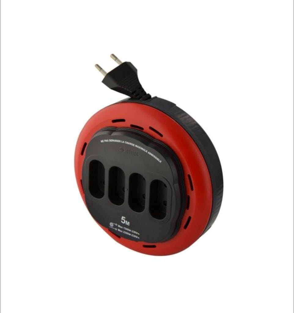 Enrouleur Électrique Domestique INGELEC – 4 Prises – Câble 5 m