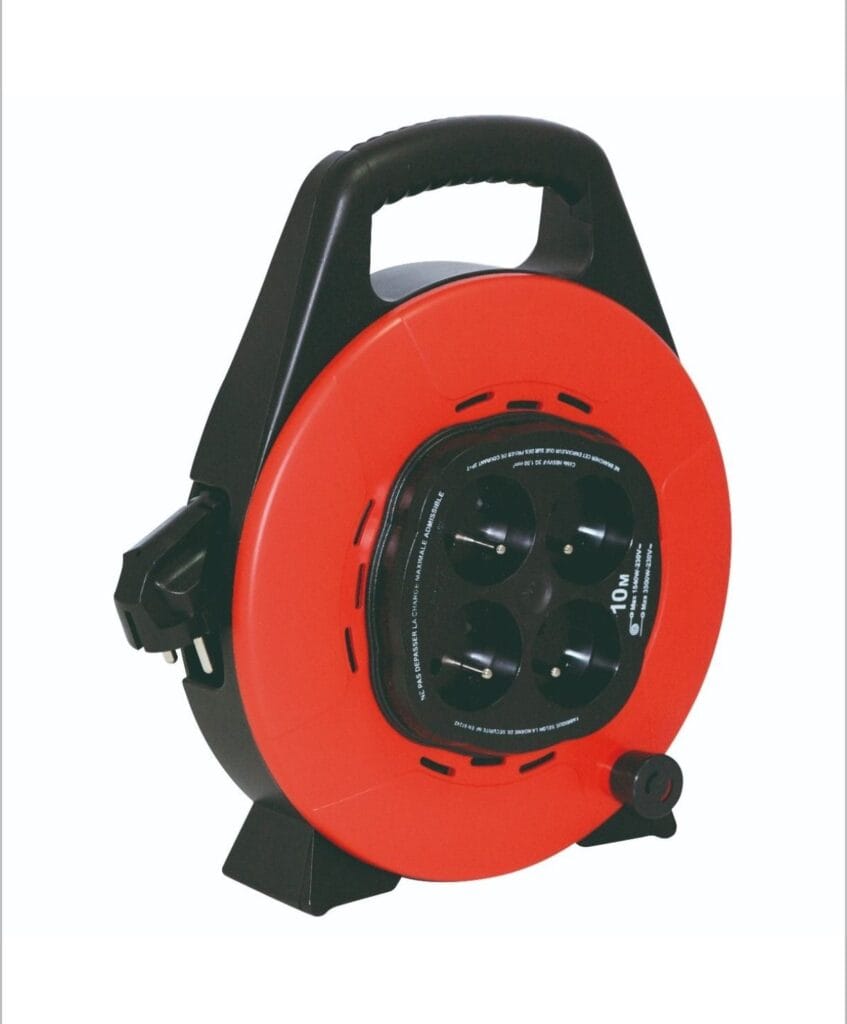 Enrouleur électrique domestique INGELEC – 4 prises – Câble 10m