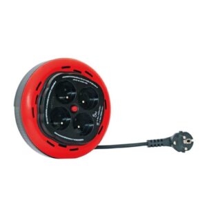 Enrouleur Électrique INGELEC – 5 m – 4 Prises 2P+T – Usage Domestique