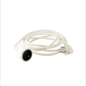 Rallonge INGELEC 5m 2P+T – Blanc – Câble électrique domestique