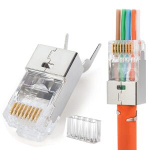 Connecteur RJ45 CAT6A UTP Pass Through – Plug Ethernet