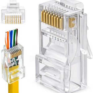 Plug RJ45 Cat6A FTP Pass Through – Connecteur Réseau
