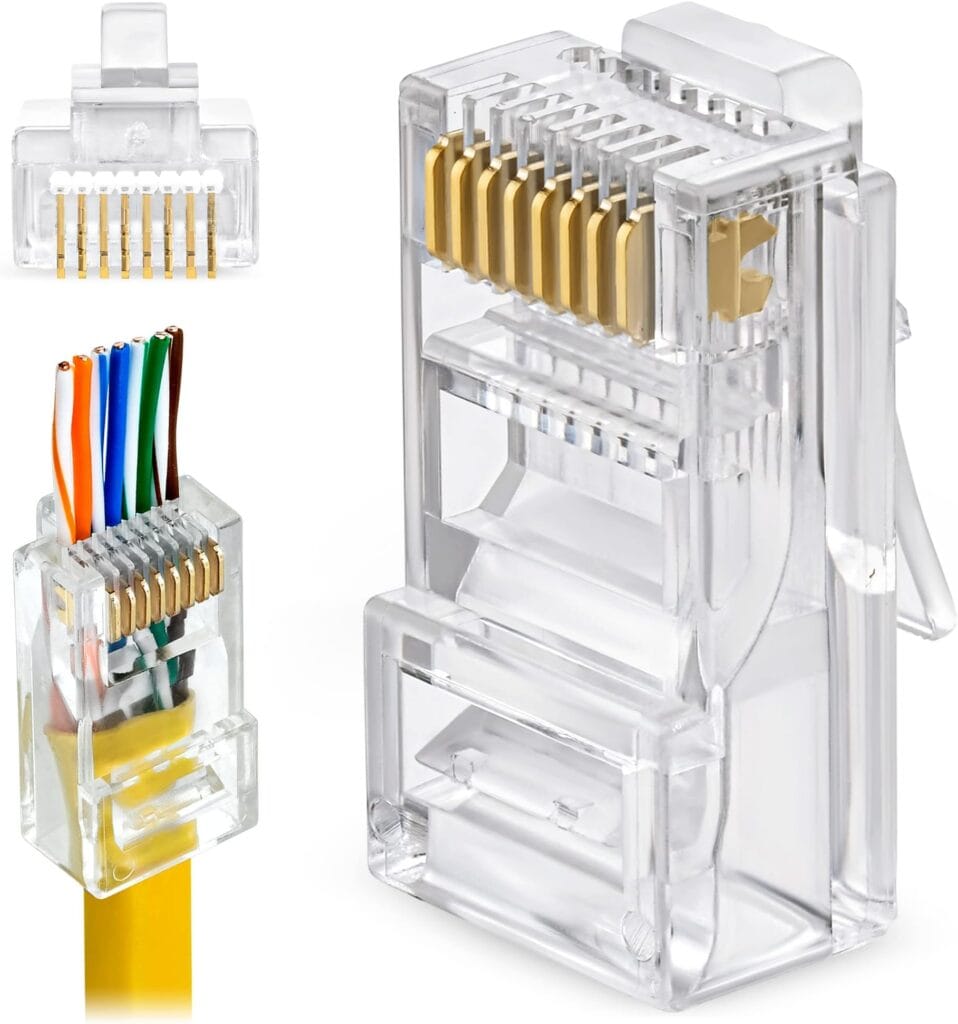 Plug RJ45 Cat6A FTP Pass Through – Connecteur Réseau