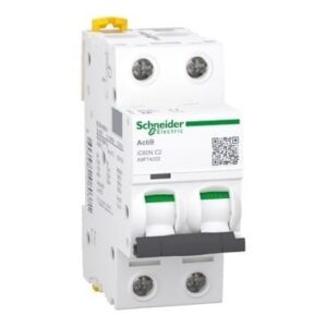 Schneider Acti9 iC60N – Disjoncteur 2P 2 A – Courbe C – A9F74202