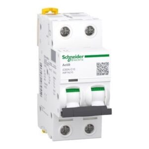 Disjoncteur Schneider Acti9 iC60N – 2P 10 A – Courbe C – 10 kA