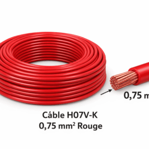 Câble H07VK (U500SV) 0,75 mm² rouge
