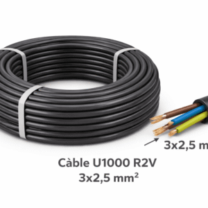 Câble U1000 R2V 3 × 2,5 mm²