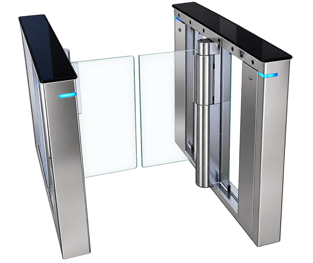 Portillon Automatique Speed Gate Double Vantail en Verre