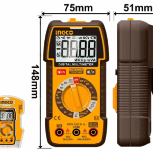 Multimètre Digital INGCO DM36002 – 4000 Counts – CAT III 600 V – True RMS