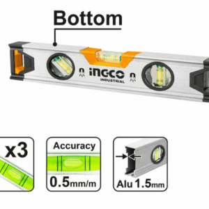 Niveau à Bulle Magnétique INGCO HSL38030M – 30 cm – Aluminium 1,5 mm – Haute Précision