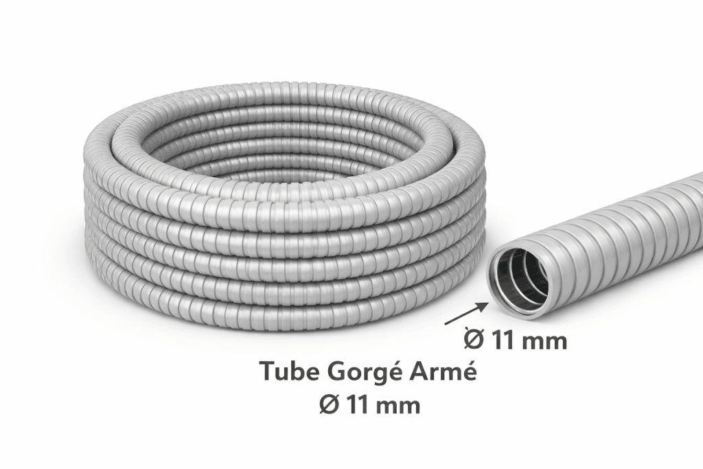Tube gorge armé diamètre 11 mm