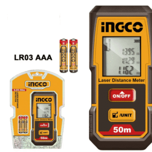 Télémètre Laser INGCO HLDD0508 – Portée 50 m – Haute Précision – Écran LCD