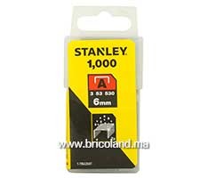 Agrafes 6Mm Type A - Boite De 1000Pcs STANLEY