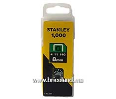 Agrafes 8 Mm Type A - Boite De 1000Pcs STANLEY