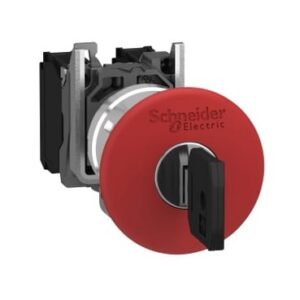 Bouton d’Arrêt d’Urgence Schneider Electric Harmony XB4BS9445 – Rouge – À Clé – Métallique