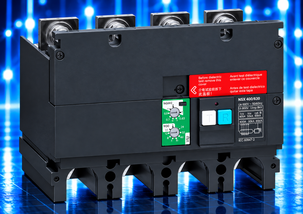 Bloc Différentiel Schneider Electric VigiPacT NSX400/630 – 4P – 200–440 V AC – 30 mA à 30 A – LV432465