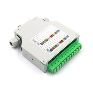 Boîtier Fibre Optique Rail DIN 12 Ports – Équipé SC/LC