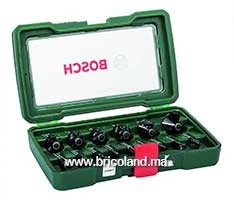 Coffret de 15 fraises Queue 8 mm - Bosch
