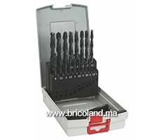 Jeu de 19 forets à métaux laminé HSS-R DIN 338 - Bosch