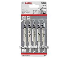 Lame de scie sauteuse pour bois T 101 B HCS 5 pièces - Bosch