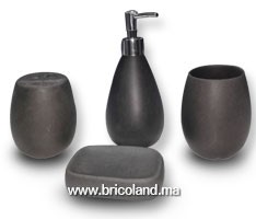 Accessoire salle de bain 4 pièces aspect béton moderne