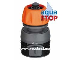 Raccord rapide auto-serrant AQUASTOP pour tuyau 3/4" (19 mm) - Super-Ego