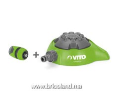 Arroseur circulaire multifonctions + raccord - Vito
