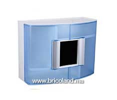 Armoire à pharmacie avec miroir de salle de bain bleu transparent