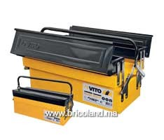 Boite à outils métallique 5 compartiments 465mm - Vito
