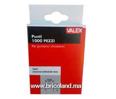 Boite agrafes 14mm 1000 unités pour machine pneumatique - Valex