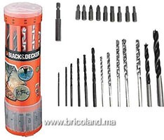 Boite de forets et embouts 23 pièces - BLACK & DECKER