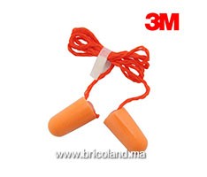 Bouchon d'oreille jetable 1 paire avec fil - 3M