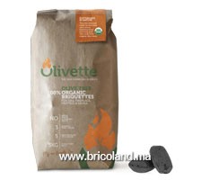 Briquette de charbon vert d'olive 3 kg - Olivette
