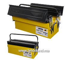 Boite à outils métallique 5 compartiments 420mm - Vito