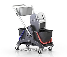 Chariot de ménage sans sac 2x15 litres - IPC