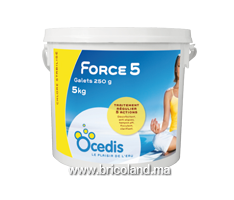 Chlore force 5 en galets multifonction 5 Kg - Ocedis