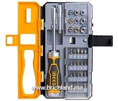 Coffret de vissage 33 pièces - INGCO