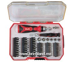 Coffret de douilles et d'embouts de vissage 70 pièces - Valex