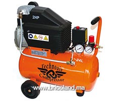 Compresseur d'air 24 litres 2 HP Direct - Techno-Air