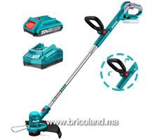 Coupe bordure sans fil 20V TGTLI2001 + Batterie 2,0 Ah + Chargeur - TOTAL