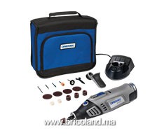 Coffret 8100 : sans fil 1 adaptateurs et 15 accessoires - Dremel