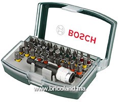 Set d’embouts de vissage avec code de couleur 32 pièces - Bosch