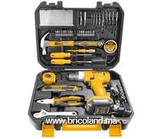 Coffret visseuse 12V + 126 outils et accessoires - INGCO